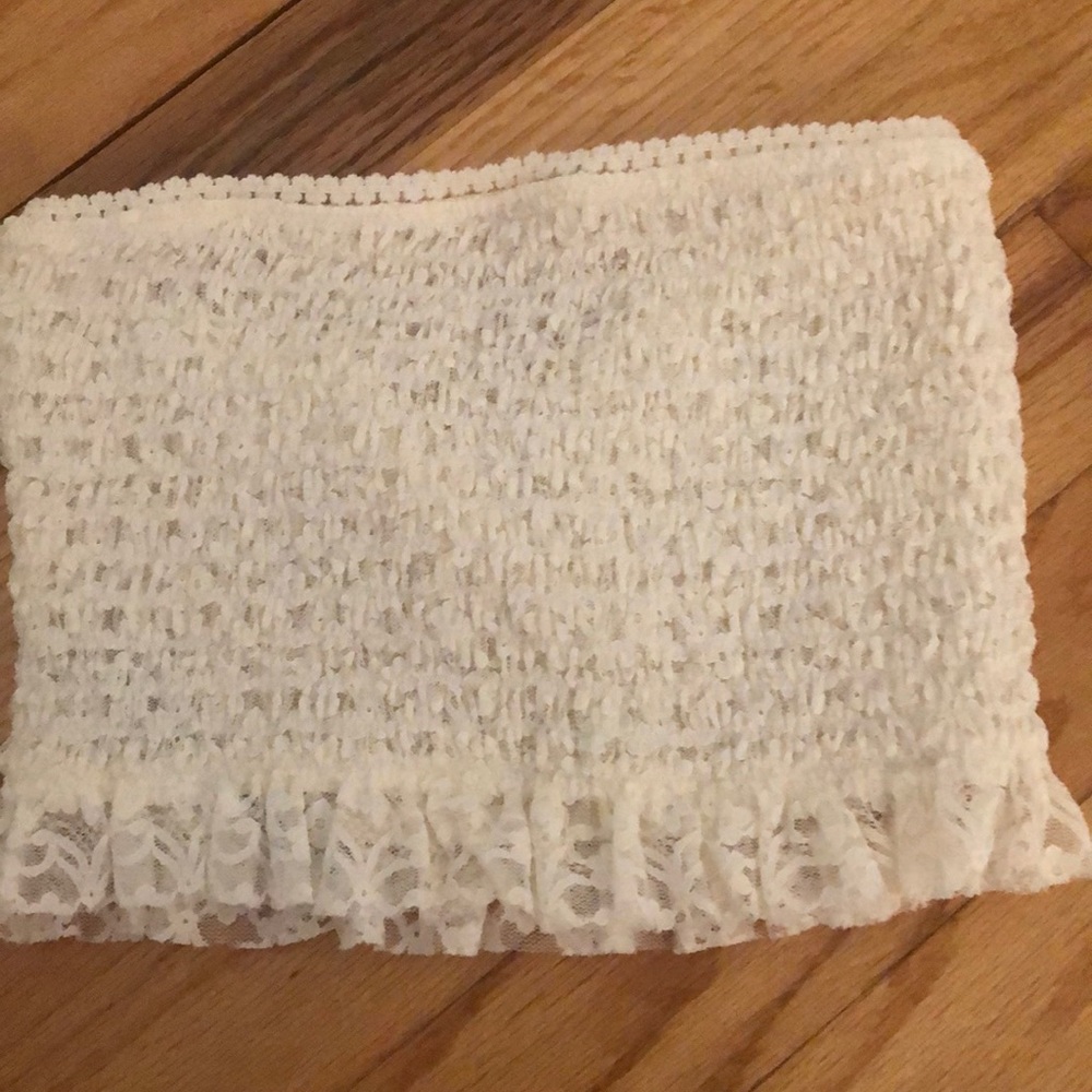 White/cream lace bandeau